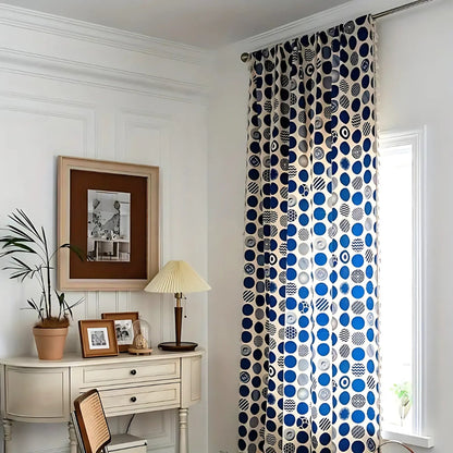 Charming Vintage Dot Pattern Window Drapes
