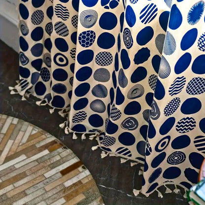 Charming Vintage Dot Pattern Window Drapes