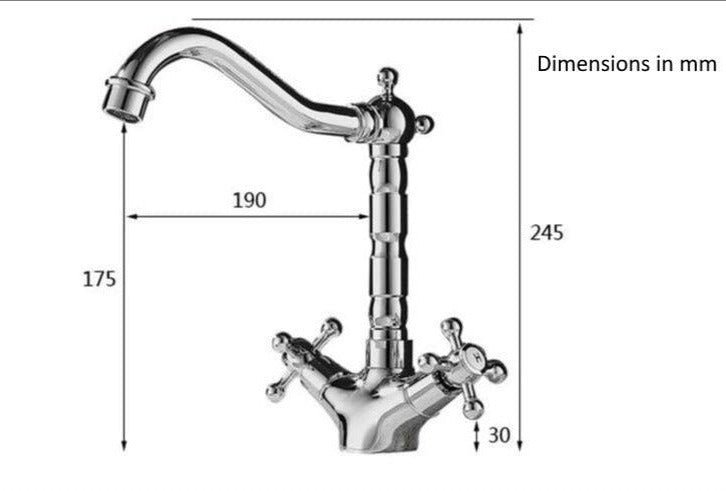 Antique-Style Rustic Sink Faucet – Perfect for Vintage Kitchens or Bathrooms