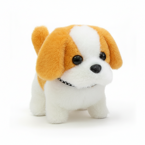 Interactive Plush Puppy Toy for Kids - Walking and Barking Robot Dog