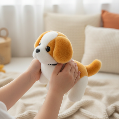 Interactive Plush Puppy Toy for Kids - Walking and Barking Robot Dog
