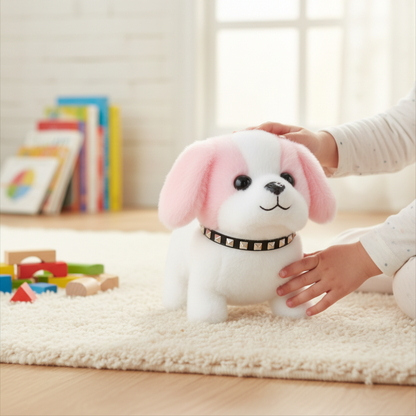 Interactive Plush Puppy Toy for Kids - Walking and Barking Robot Dog