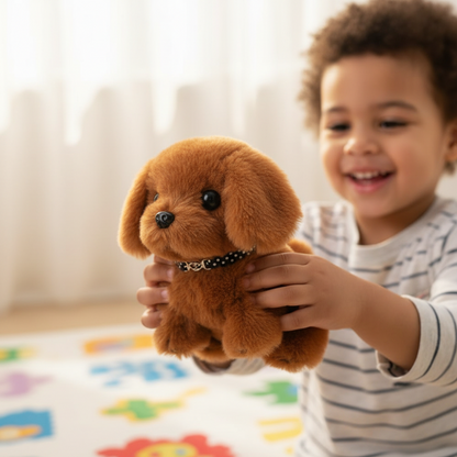 Interactive Plush Puppy Toy for Kids - Walking and Barking Robot Dog