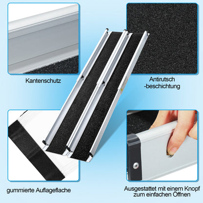 Aluminum Loading Ramp for Wheelchairs - 2x Capacity 300 kg