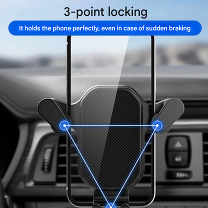 360° Rotatable Car Air Vent Phone Holder with Hook Lock – SafeGrip Design