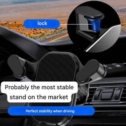 360° Rotatable Car Air Vent Phone Holder with Hook Lock – SafeGrip Design