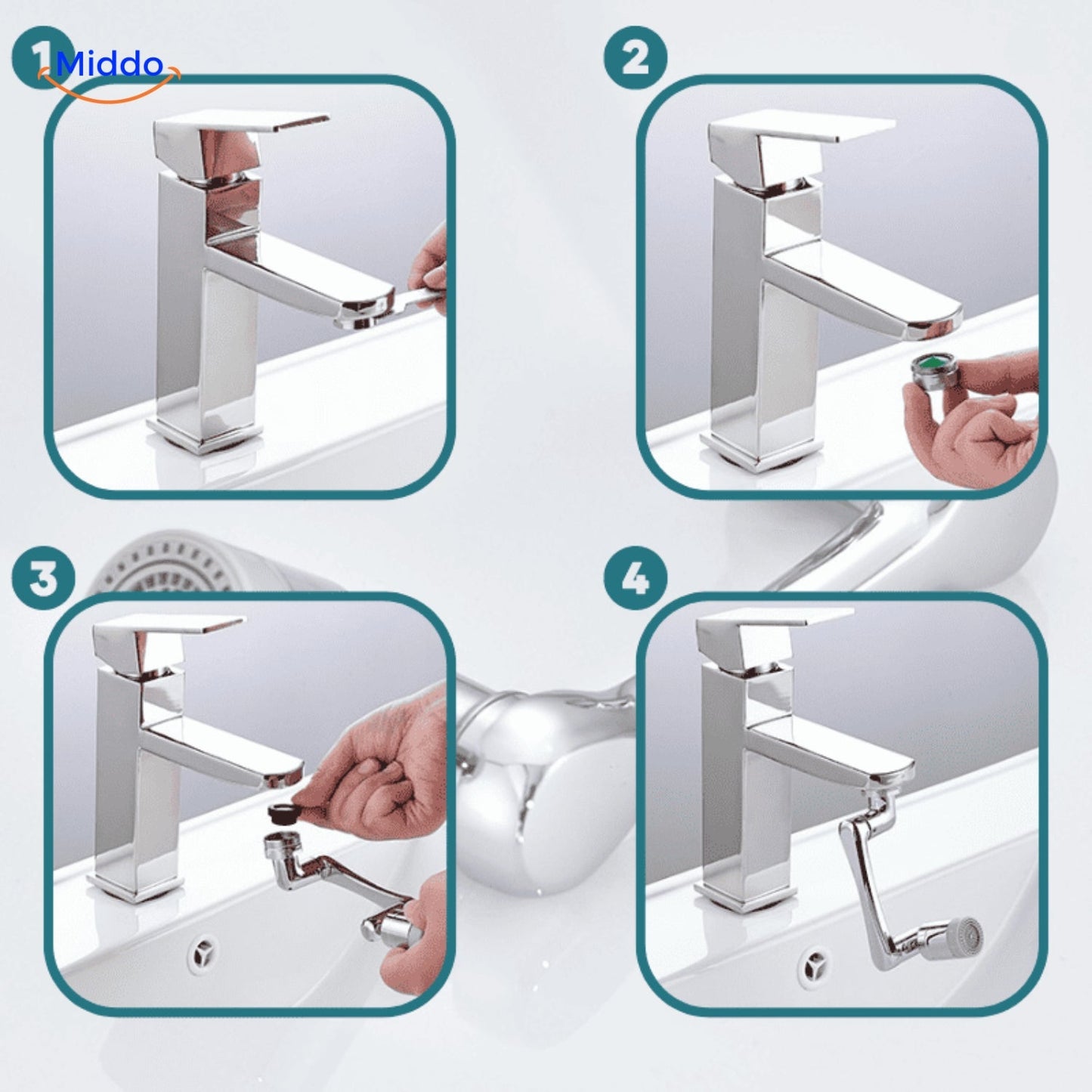 Buy One Get One Free | 360° Swiveling Faucet with Adjustable Sprayer