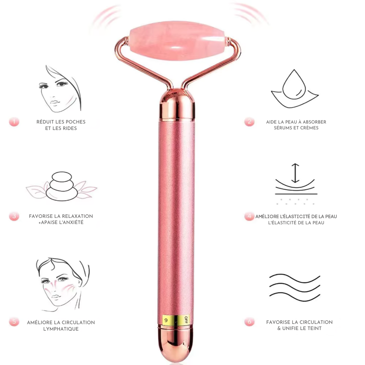 Facial Massage Roller for Anti-Aging – 5 Functions