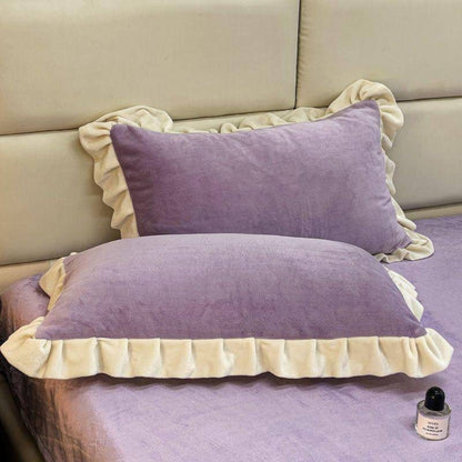 Pastel Luxury Ruffle Pillow Cover for Elegant Comfort