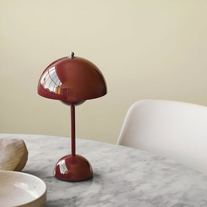 Cordless LED Table Lamp with Dimmable Mushroom Design – Elegant Glow