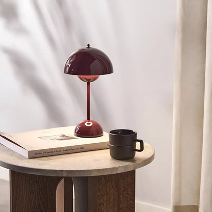 Cordless LED Table Lamp with Dimmable Mushroom Design – Elegant Glow