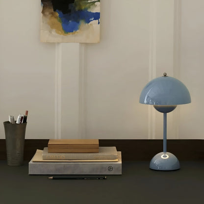 Cordless LED Table Lamp with Dimmable Mushroom Design – Elegant Glow
