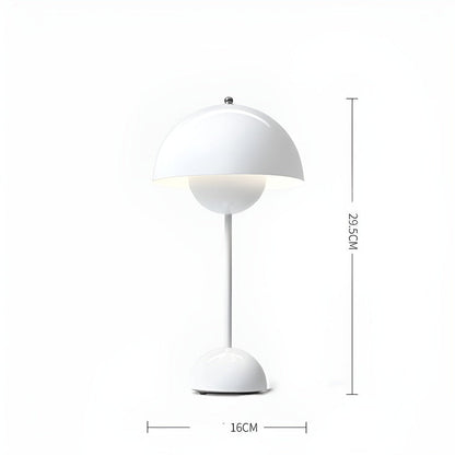 Cordless LED Table Lamp with Dimmable Mushroom Design – Elegant Glow