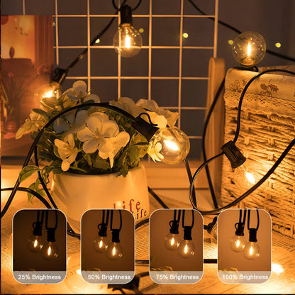 Waterproof Globe Patio Lights – LED Outdoor String Illumination