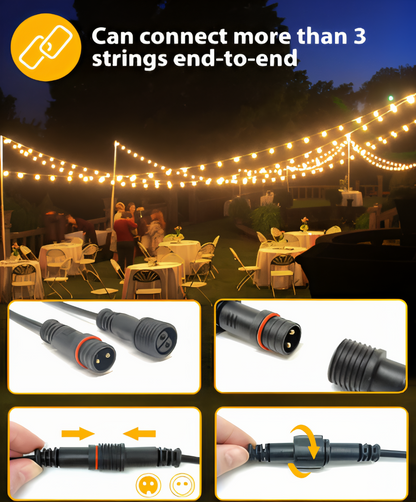 Waterproof Globe Patio Lights – LED Outdoor String Illumination