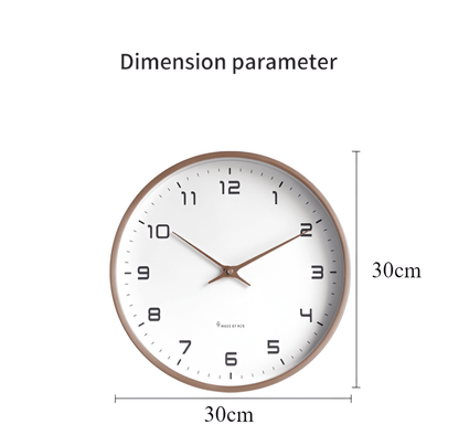 Nordic Design Quartz Clock – Wooden Finish for Silent Wall Display