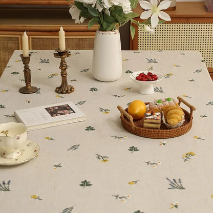 Charming Natural Weave Table Cover with Tassels