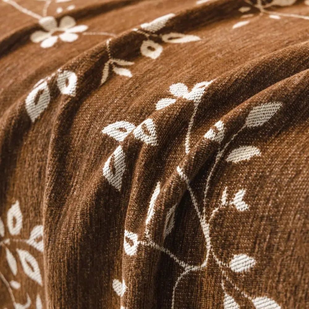 Charming Floral Couch Protector in Ivory