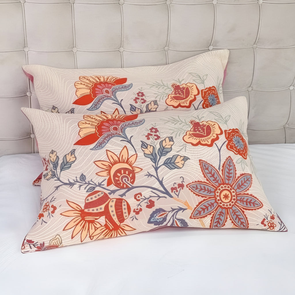 Charming Floral Boho Pillowcase Set | 2-Piece Collection