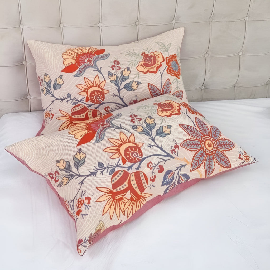 Charming Floral Boho Pillowcase Set | 2-Piece Collection