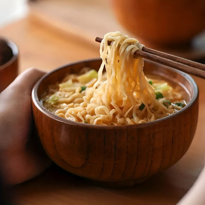 Charming Handcrafted Wooden Serving Bowl
