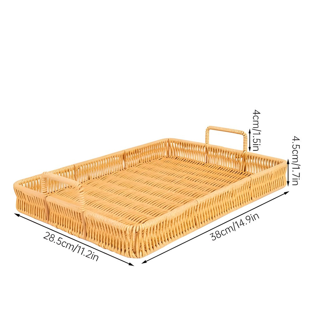 Chic Natural Fiber Serving Tray for Stylish Living