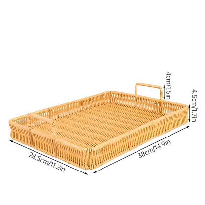 Chic Natural Fiber Serving Tray for Stylish Living