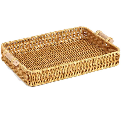 Chic Natural Fiber Serving Tray for Stylish Living