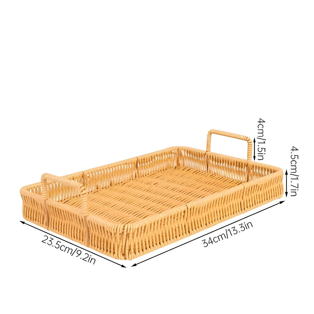 Chic Natural Fiber Serving Tray for Stylish Living