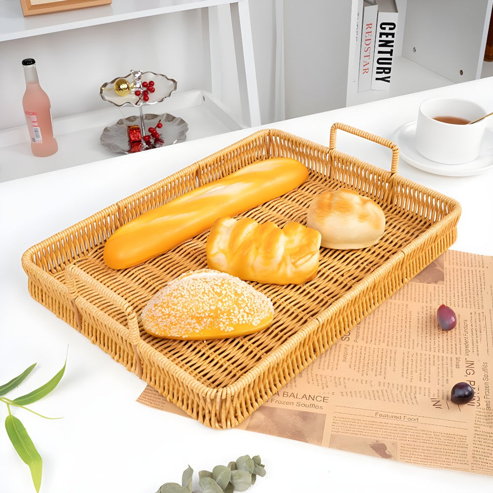 Chic Natural Fiber Serving Tray for Stylish Living