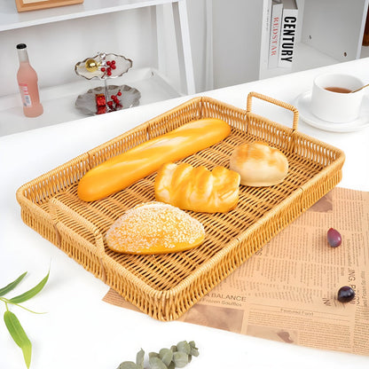 Chic Natural Fiber Serving Tray for Stylish Living