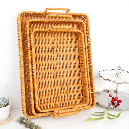 Chic Natural Fiber Serving Tray for Stylish Living