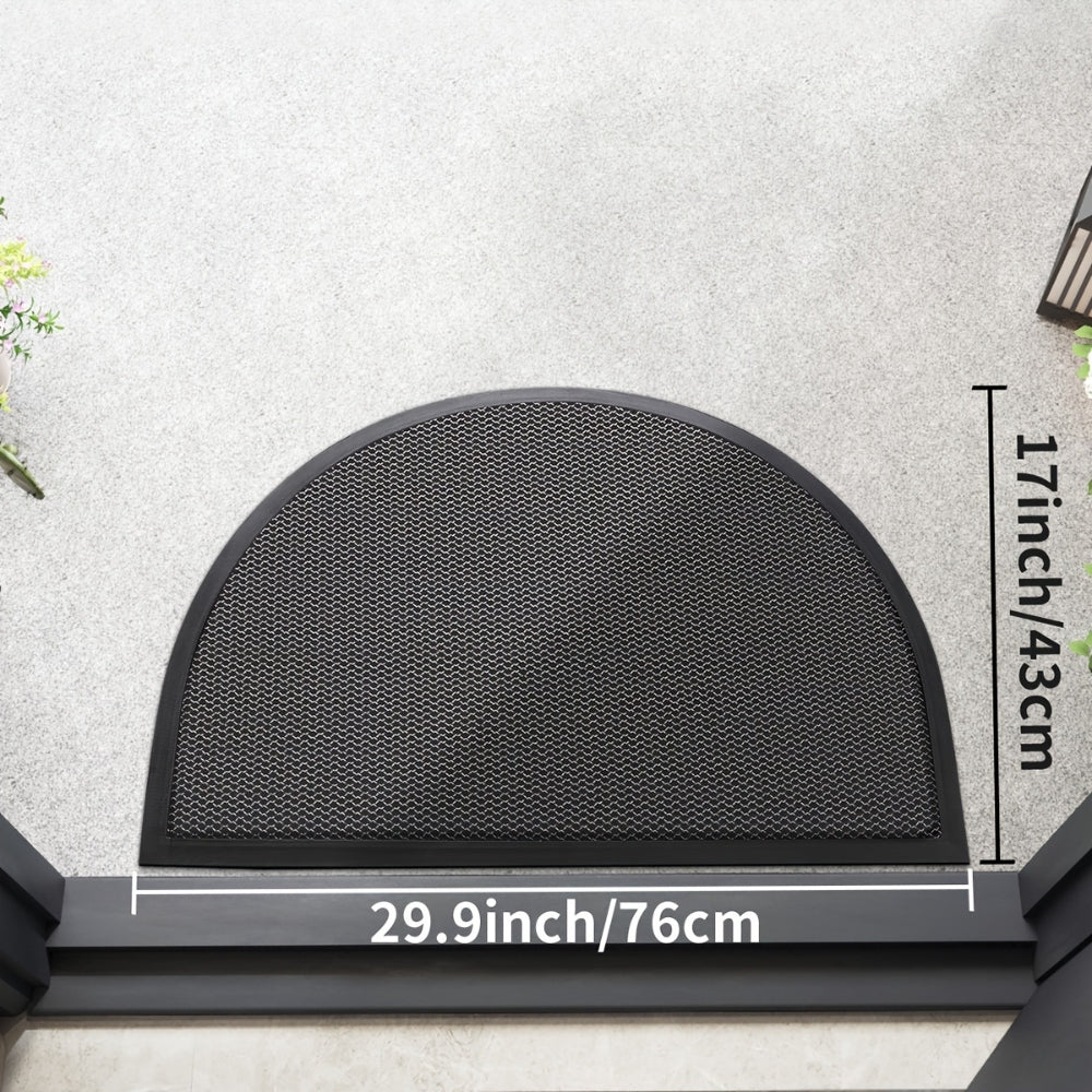 Elegant Semi-Circular Welcome Mat | Slip-Resistant Design
