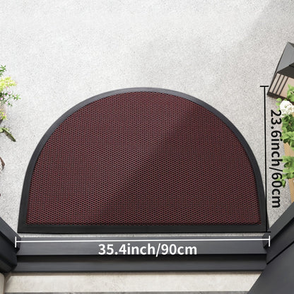Elegant Semi-Circular Welcome Mat | Slip-Resistant Design
