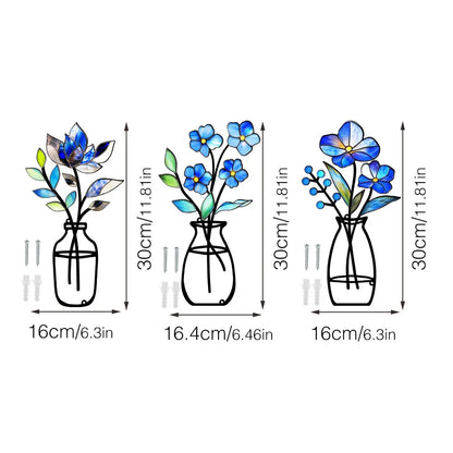 Set of 3 Scandinavian Metal Wall Plant Holders - Clip-On Design