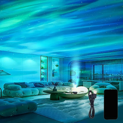 Northern Light Projector with Music Sync and Remote Control for RGB Mood Lighting