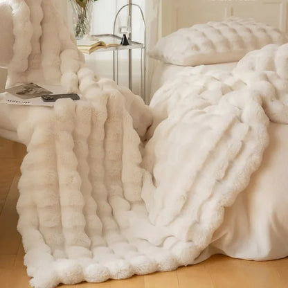Textured Blanket - Reversible Design for Couch, Bed, or Living Area