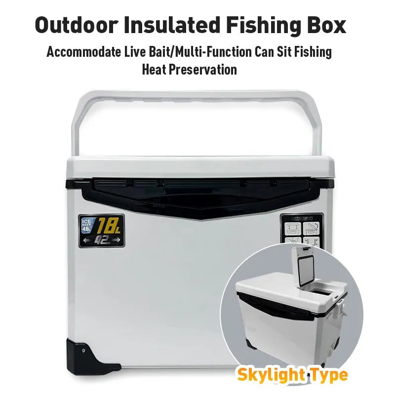 Fishing Cooler Container with Air Vents for Extended Cold Retention