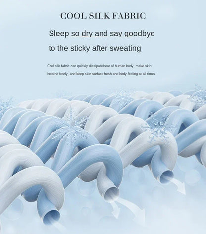 Cooling Blanket for Summer — Lightweight Ice Silk Comforter, Twin/King Size