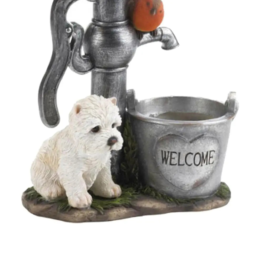 Solar Garden Statue for Pets - Dog/Cat/Rabbit | LED Lawn Light | 13 cm