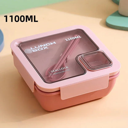 Portable Bento Lunch Box with Utensils for Travel