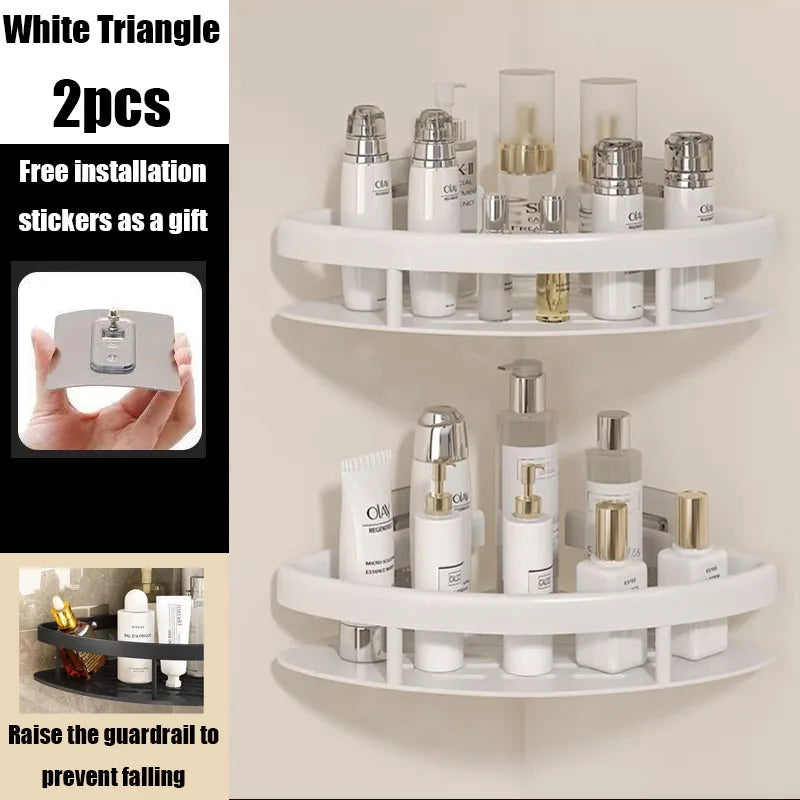 Corner Shower Shelf without Drilling – Rustproof & Space-Saving for Shampoo, Soap & Bath Accessories