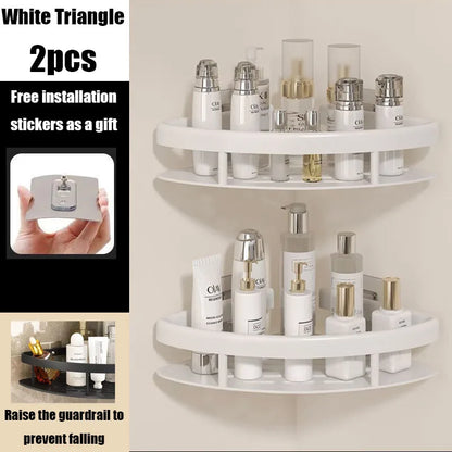 Corner Shower Shelf without Drilling – Rustproof & Space-Saving for Shampoo, Soap & Bath Accessories