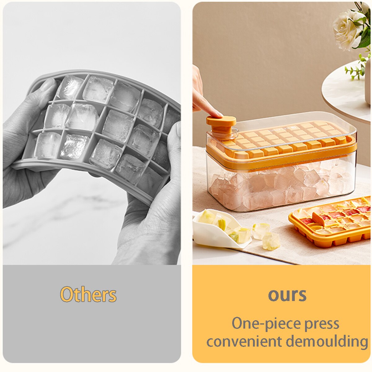 One-Touch Ice Cube Maker for Instant Chilling
