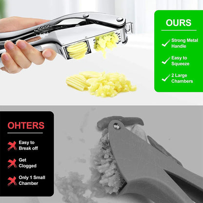 Garlic Press Duo – Durable & Ergonomic Stainless Steel Tool