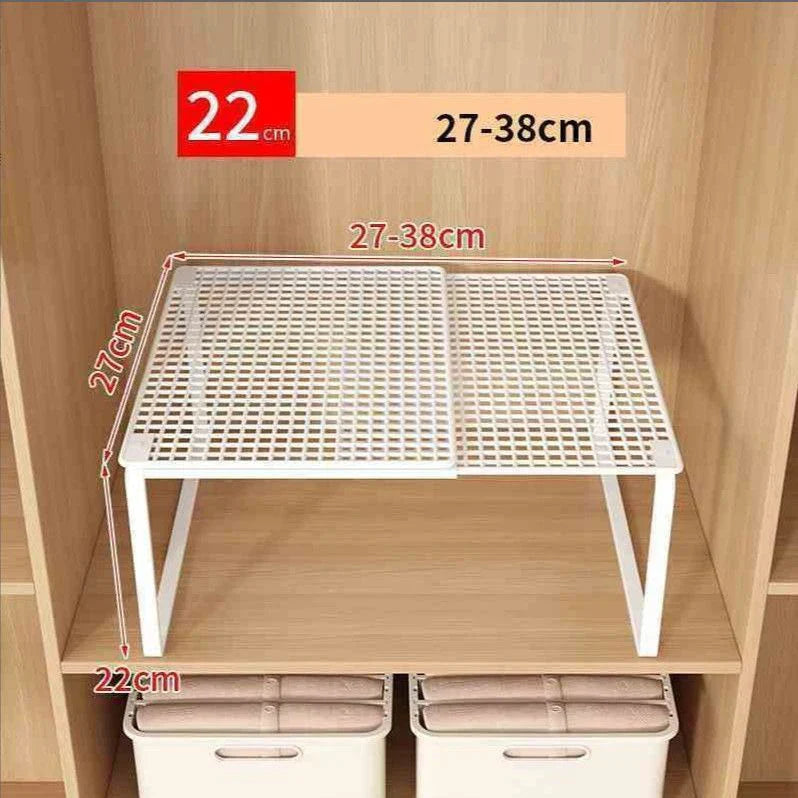 Expandable and Stackable Closet Shelf | Adjustable Steel Divider