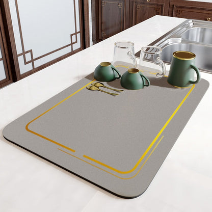 Absorbent Kitchen Mat for Drying Dishes – Safe and Functional