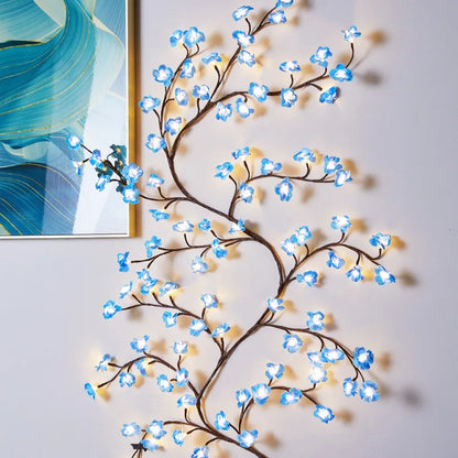 LED Double Light String – Flexible Rattan Design, USB Powered with Remote, Warm White