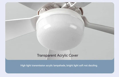 30W Remote-Controlled Ceiling Fan Light - LED Dimming, Quiet Design for Bedroom & Living Room