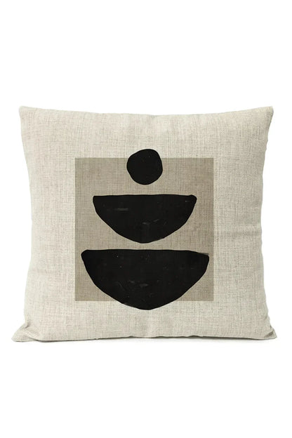 Geometric Black Pillow Cover